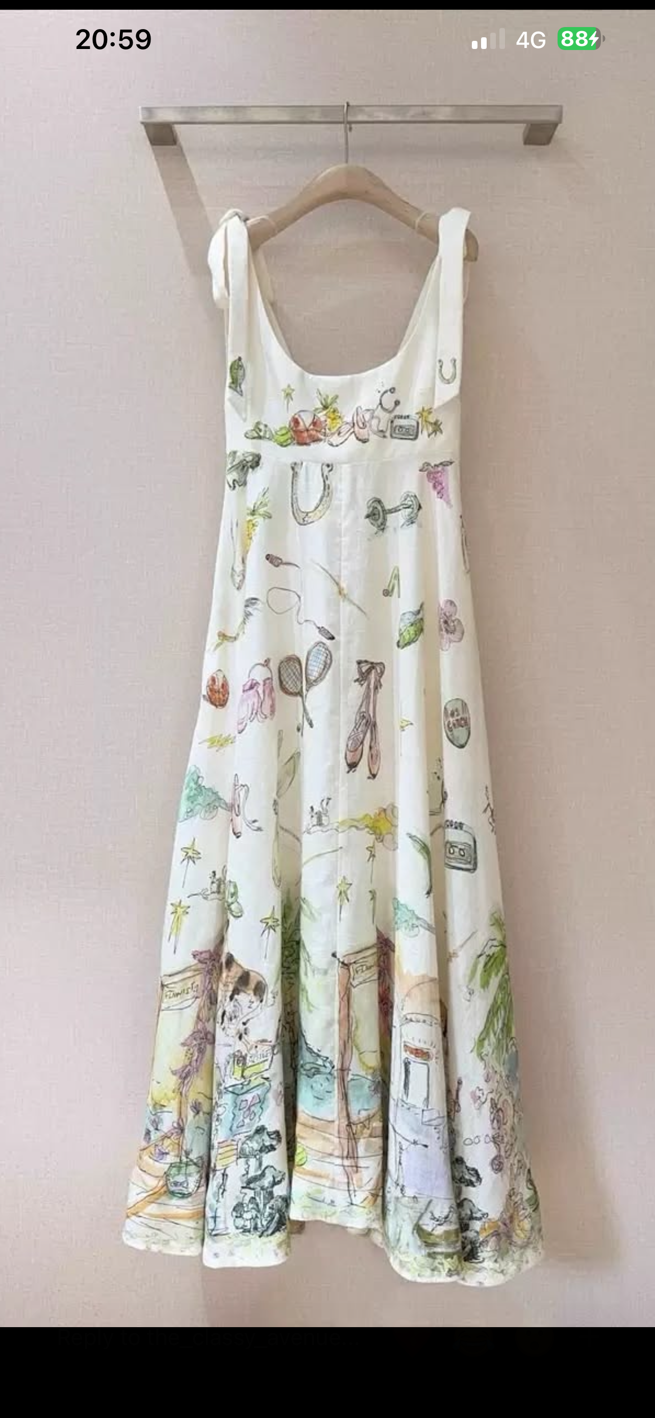 Perzoni Illustrated Maxi Dress