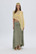Asymmetrical Lightweight Knit Pashmina – Yellow