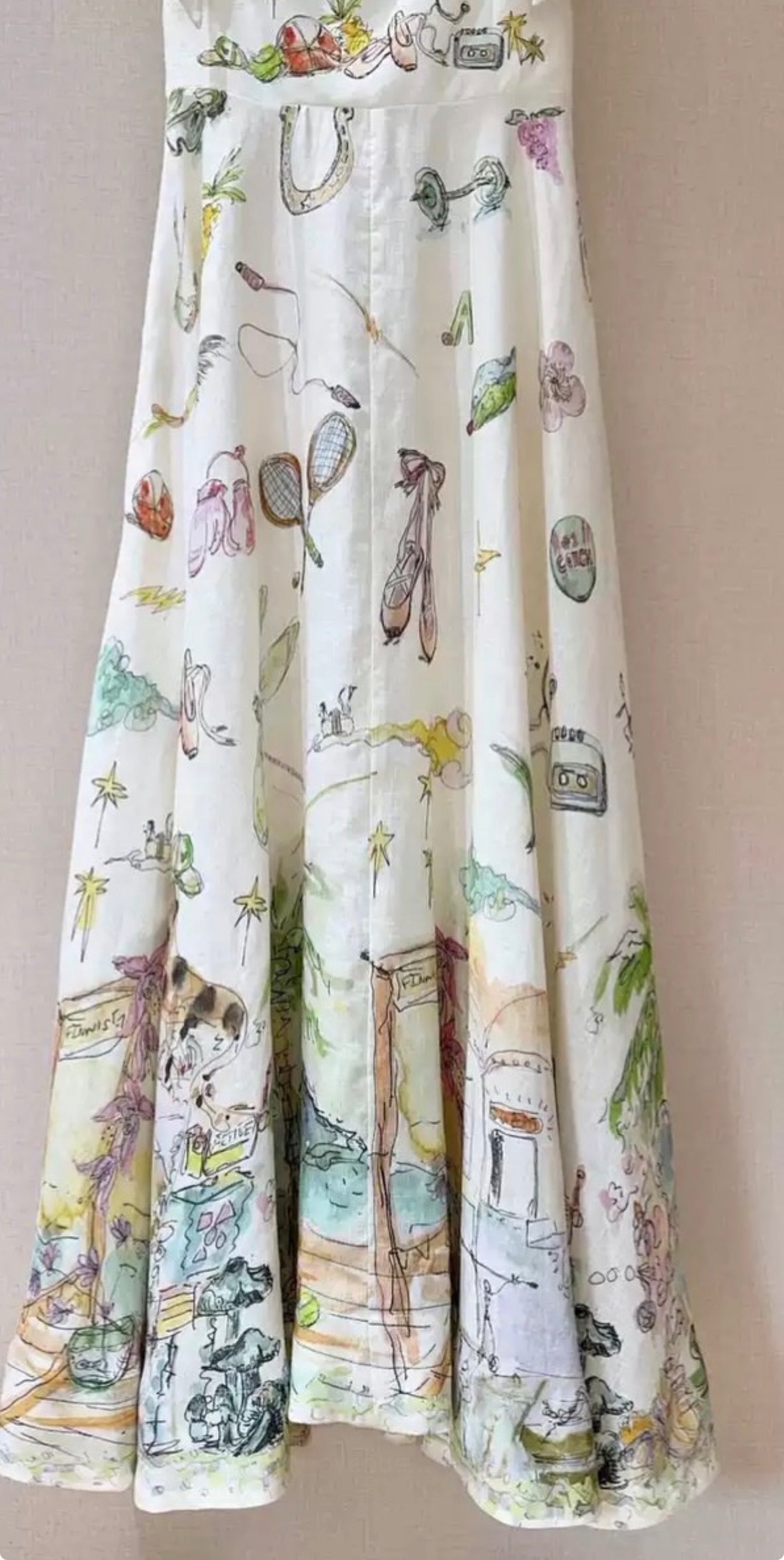 Perzoni Illustrated Maxi Dress