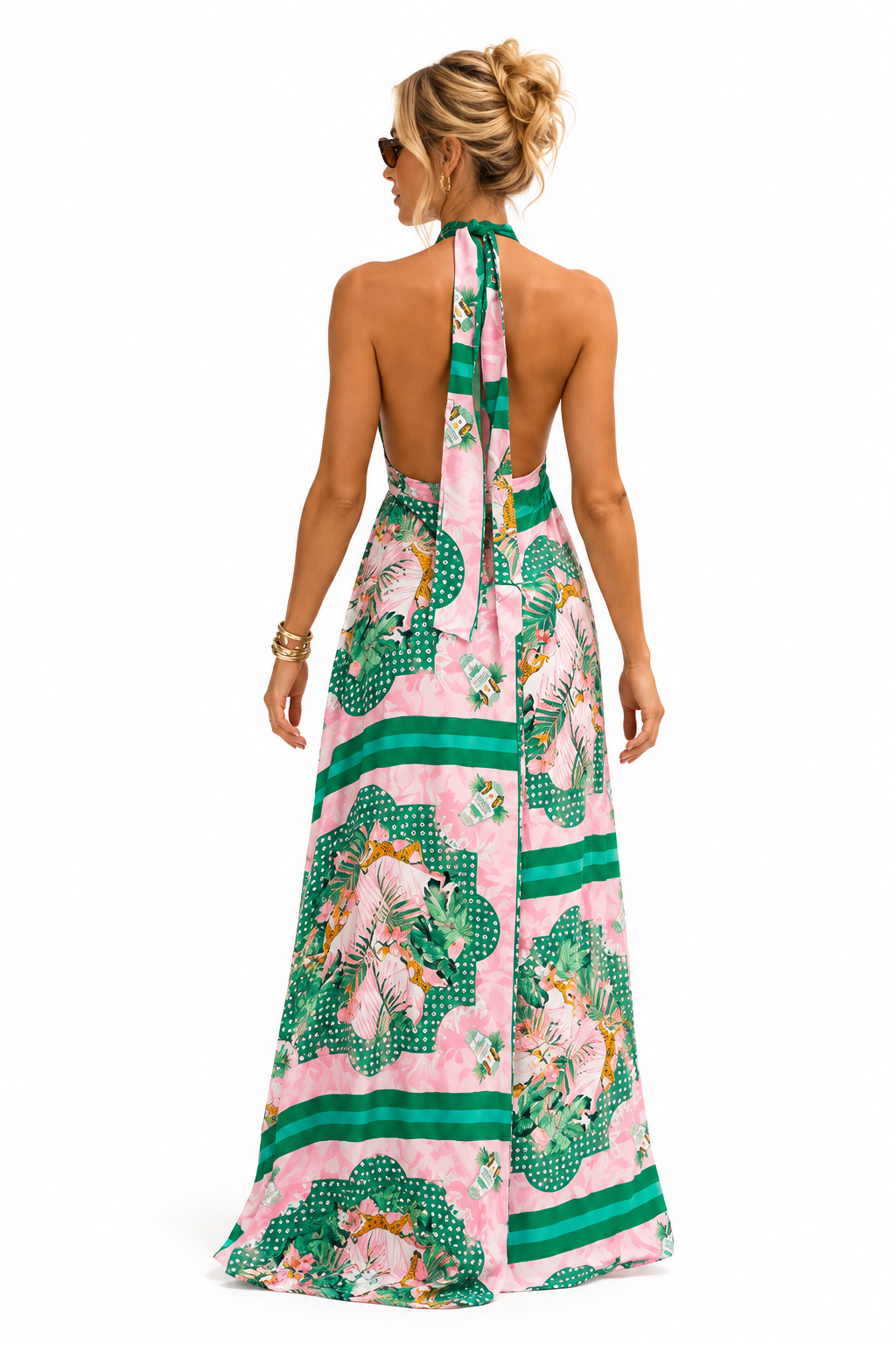 Vicolo Jungle Print Maxi Dress