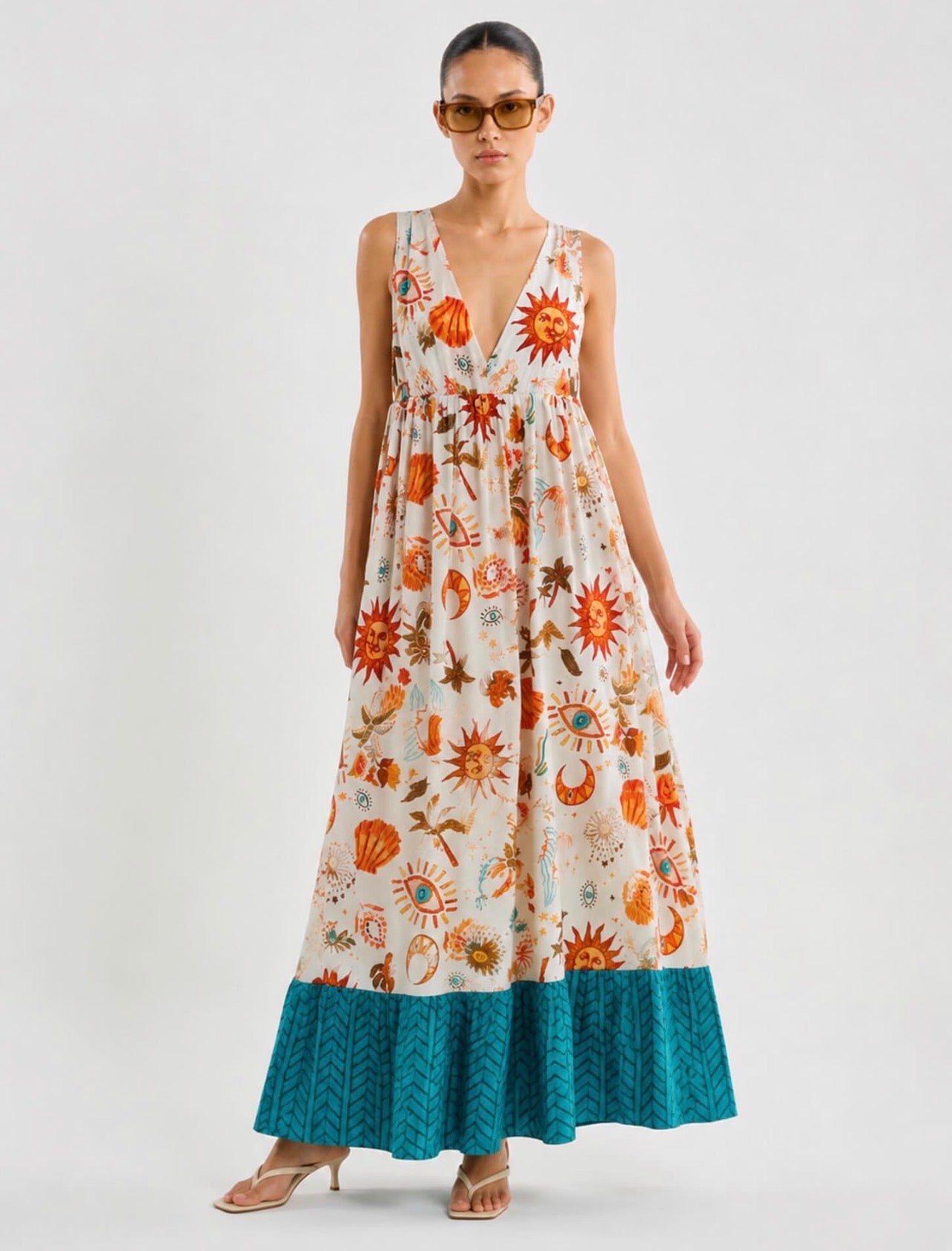 Vicolo Italian Cotton Maxi Dress